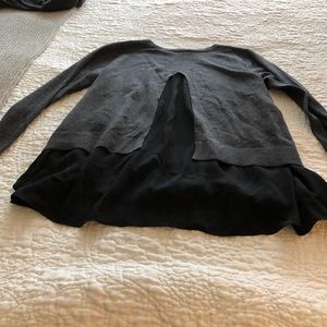 Club Monaco Sweater with Flowy underlayer